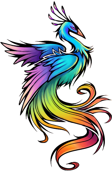 Bird Tattoo For Girls - Colourful Phoenix Tattoo - Free Transparent PNG Clipart Images Download. - Transparent PNG Free Download | PNGio