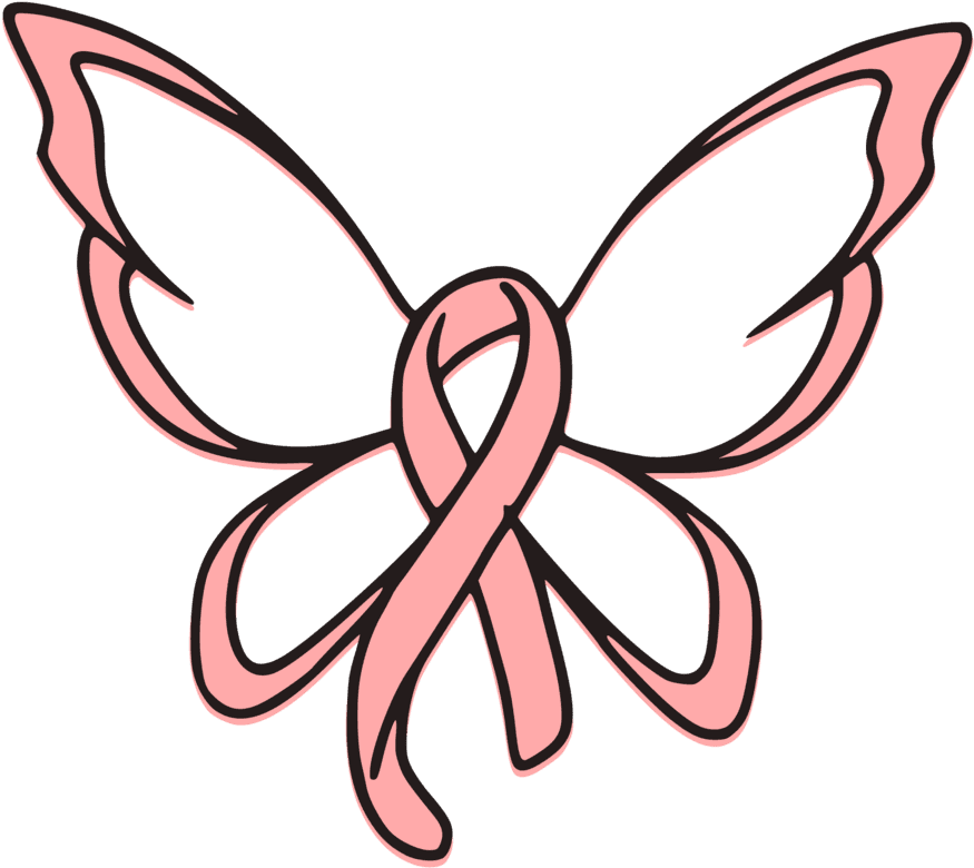 Breast Cancer Ribbon Butterfly Svg Cut File - Breast Cancer Ribbon Butterfly Tattoo - Free Transparent PNG Clipart Images Download. - Transparent PNG Free Download | PNGio