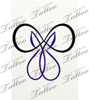 Custom Tattoo Infinity Design Hand Drawn Art By Veggiemusetattoos, - Two Roses Intertwined Tattoo - Free Transparent PNG Clipart Images Download. - Transparent PNG Free Download | PNGio