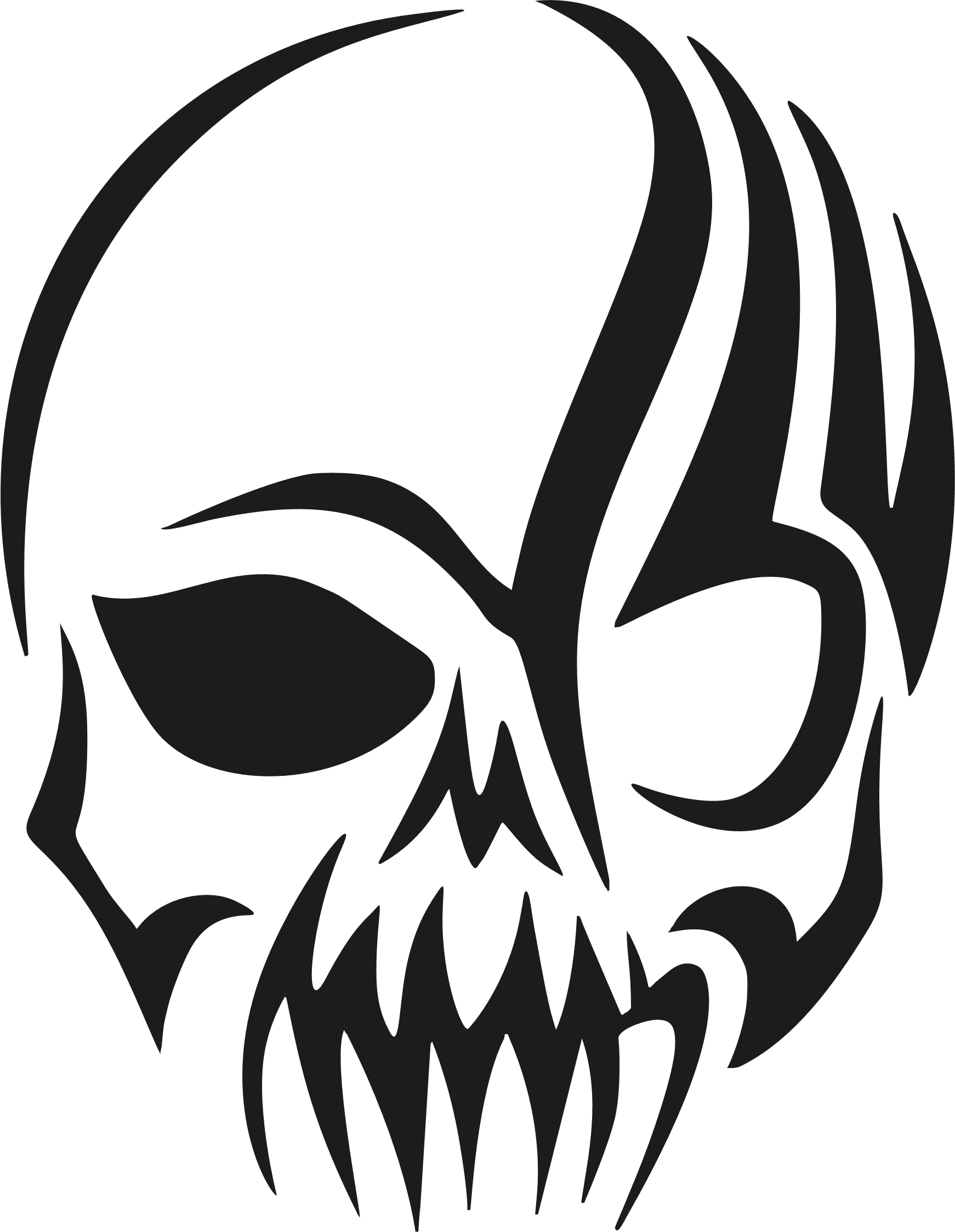 Tribal Skull Silhouette By @gdj, Tribal Skull Silhouette - Skull Tattoo Tribal - Free Transparent PNG Clipart Images Download. - Transparent PNG Free Download | PNGio