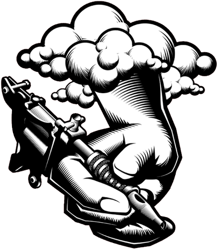 Artwork Image Of Tattoo Hand - Hand Tattoo Machine Vector - Free Transparent PNG Clipart Images Download. - Transparent PNG Free Download | PNGio