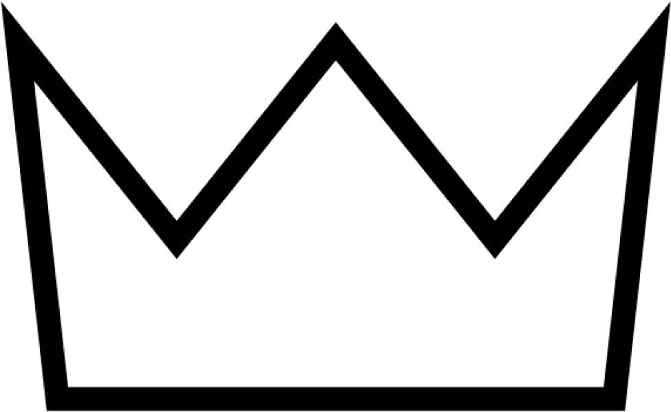 Crown Clipart Black And White Crown Outline White Clip - Three Point Crown Tattoo - Free Transparent PNG Clipart Images Download. - Transparent PNG Free Download | PNGio