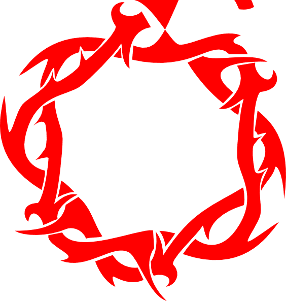 Red Thorns Clip Art At Clker - Crown Of Thorns Tattoo - Free Transparent PNG Clipart Images Download. - Transparent PNG Free Download | PNGio