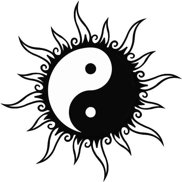 Sun Drawings Collection - Sun Yin Yang Tattoo Designs - Free Transparent PNG Clipart Images Download. - Transparent PNG Free Download | PNGio