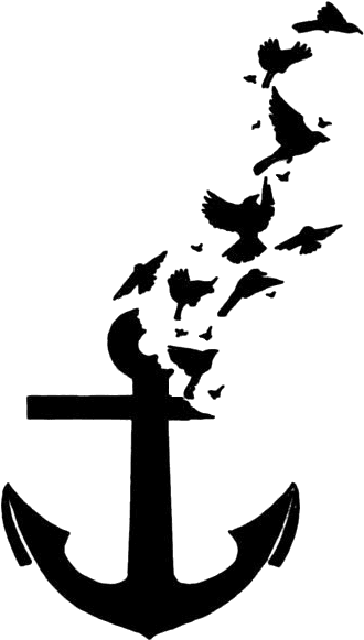 Birds With Dad Banner Heart Tattoo Design Photo - Tattoo Ancora Com Passaros - Free Transparent PNG Clipart Images Download. - Transparent PNG Free Download | PNGio