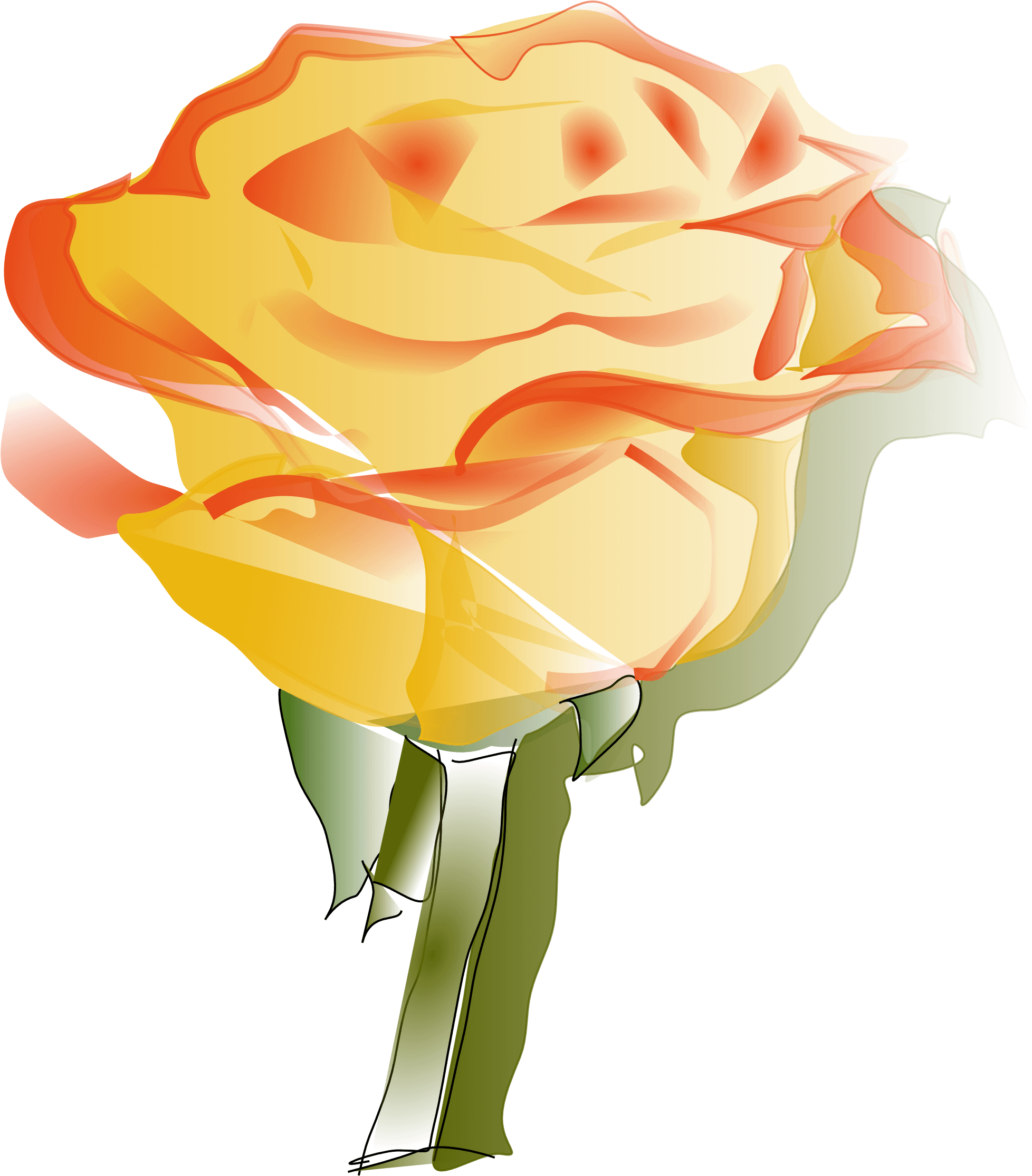 Yellow Rose Clip Art Free - Yellow Rose Tattoo Designs - Free Transparent PNG Clipart Images Download. - Transparent PNG Free Download | PNGio