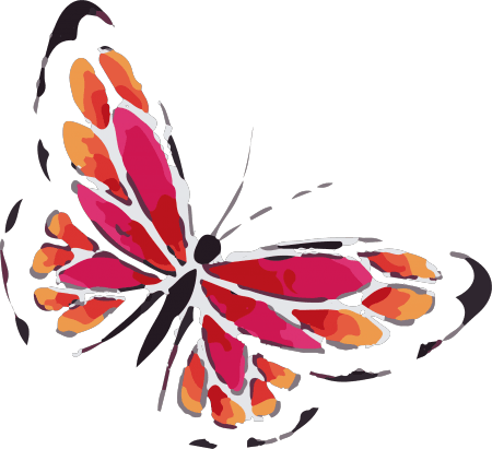 Watercolor Butterfly Clipart - Pink And Orange Butterfly Tattoo - Free Transparent PNG Clipart Images Download. - Transparent PNG Free Download | PNGio