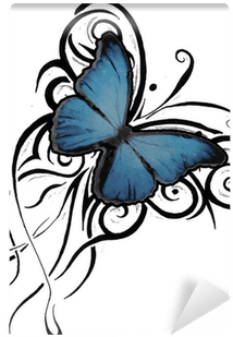 Schmetterling Sommerfugl Tatovering Fototapet • Pixers® - Butterfly Tattoo Tribal Blue - Free Transparent PNG Clipart Images Download. - Transparent PNG Free Download | PNGio