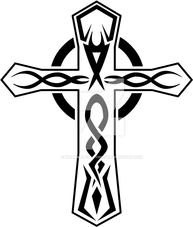 Tribal Clipart Tribal Cross - Black Cross Tattoo Png - Free Transparent PNG Clipart Images Download. - Transparent PNG Free Download | PNGio