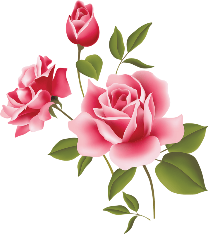 Pink Rose Clip Art 7takyynqc Png - 6-packs Mini Roses/flowers Temporary Tattoo Art - Free Transparent PNG Clipart Images Download. - Transparent PNG Free Download | PNGio