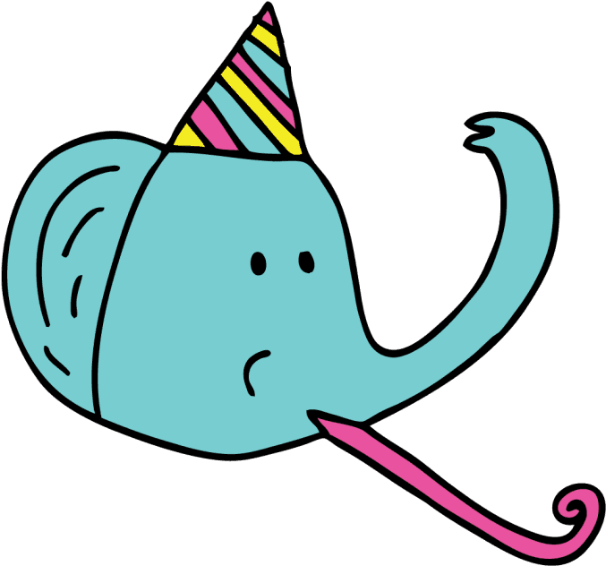 Elephant Images For Kids - Birthday - Designer Temporary Tattoos - Free Transparent PNG Clipart Images Download. - Transparent PNG Free Download | PNGio