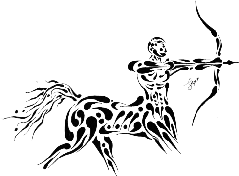 Zodiac Tattoos Png Transparent Images - Tribal Tattoos Sagittarius Designs - Free Transparent PNG Clipart Images Download. - Transparent PNG Free Download | PNGio