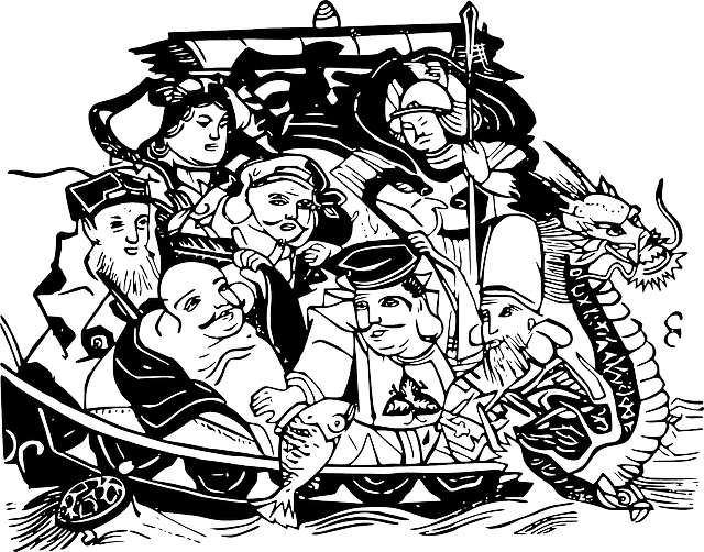 Boat People, Vikings, Japan, Shinto, Boat - 7 Lucky Gods Tattoo - Free Transparent PNG Clipart Images Download. - Transparent PNG Free Download | PNGio