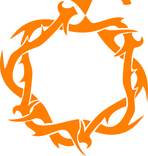 Orange Thorns Clip Art - Crown Of Thorns Tattoo - Free Transparent PNG Clipart Images Download. - Transparent PNG Free Download | PNGio