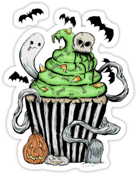 Gothic Cupcake By Melancholymoon - Halloween Cupcake Tattoo - Free Transparent PNG Clipart Images Download. - Transparent PNG Free Download | PNGio