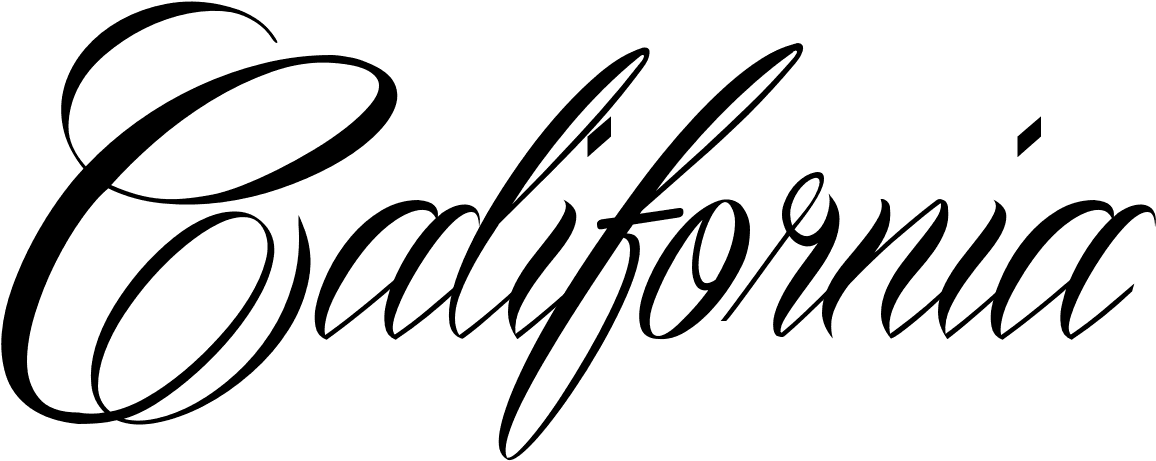 California Tattoo In Mardian Font- Maybe Add A Palm - California Script Tattoo Font - Free Transparent PNG Clipart Images Download. - Transparent PNG Free Download | PNGio