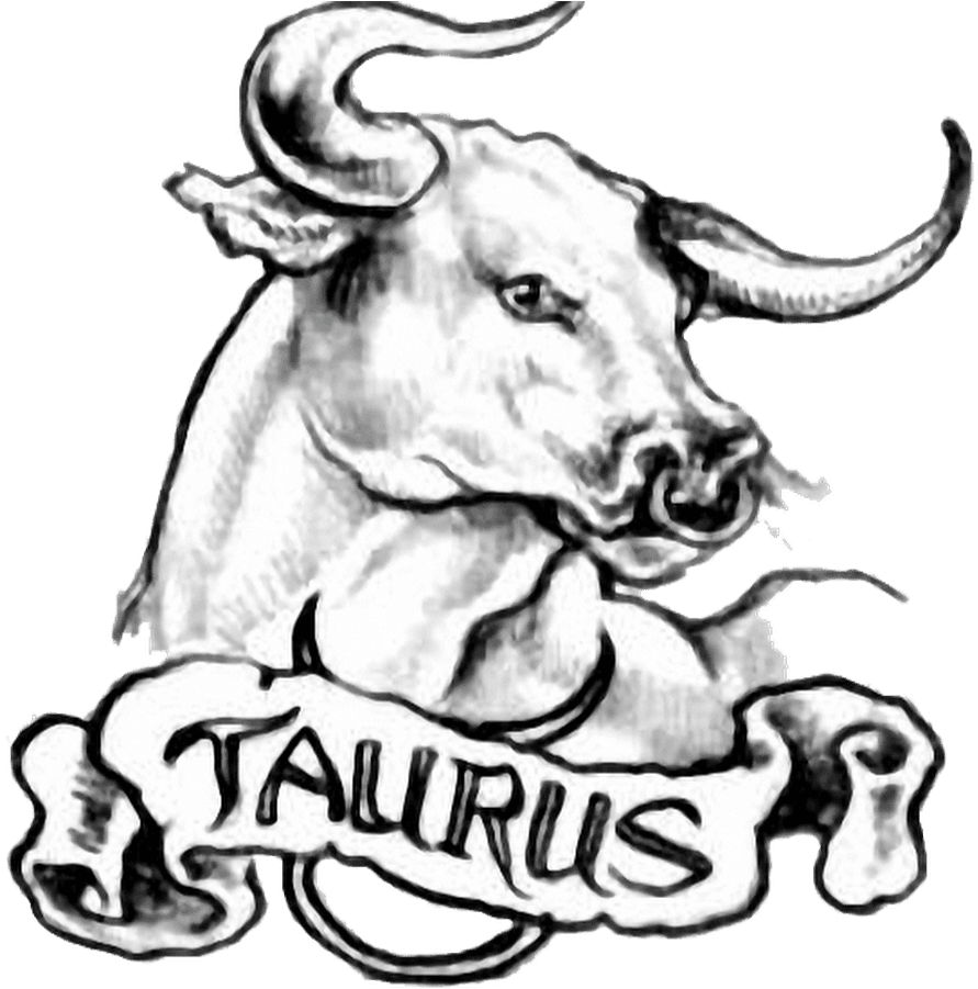 Black And Grey Taurus Head With Banner Tattoo Design - Taurus Tattoo - Free Transparent PNG Clipart Images Download. - Transparent PNG Free Download | PNGio