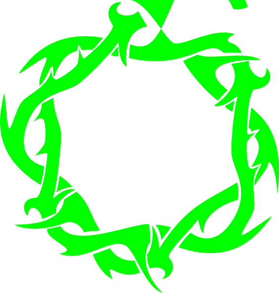 Green Thorn Clip Art At Clker - Crown Of Thorns Tattoo - Free Transparent PNG Clipart Images Download. - Transparent PNG Free Download | PNGio