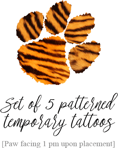 Tiger Paw Inspired Temporary Tattoo - Tattoo - Free Transparent PNG Clipart Images Download. - Transparent PNG Free Download | PNGio