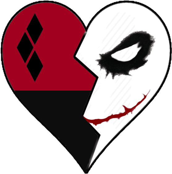 Mad Love Tattoo Design By Little - Joker And Harley Quinn Heart Tattoo - Free Transparent PNG Clipart Images Download. - Transparent PNG Free Download | PNGio