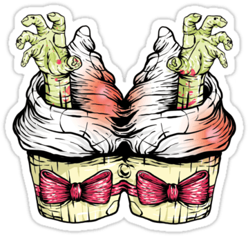 Zombie Hand Mutant Cupcake By Ella Mobbs - Tattoo - Free Transparent PNG Clipart Images Download. - Transparent PNG Free Download | PNGio