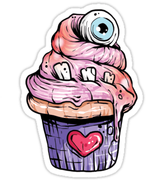 Eyeball Cupcake By Ella Mobbs - Cupcake Zombie Tattoo - Free Transparent PNG Clipart Images Download. - Transparent PNG Free Download | PNGio
