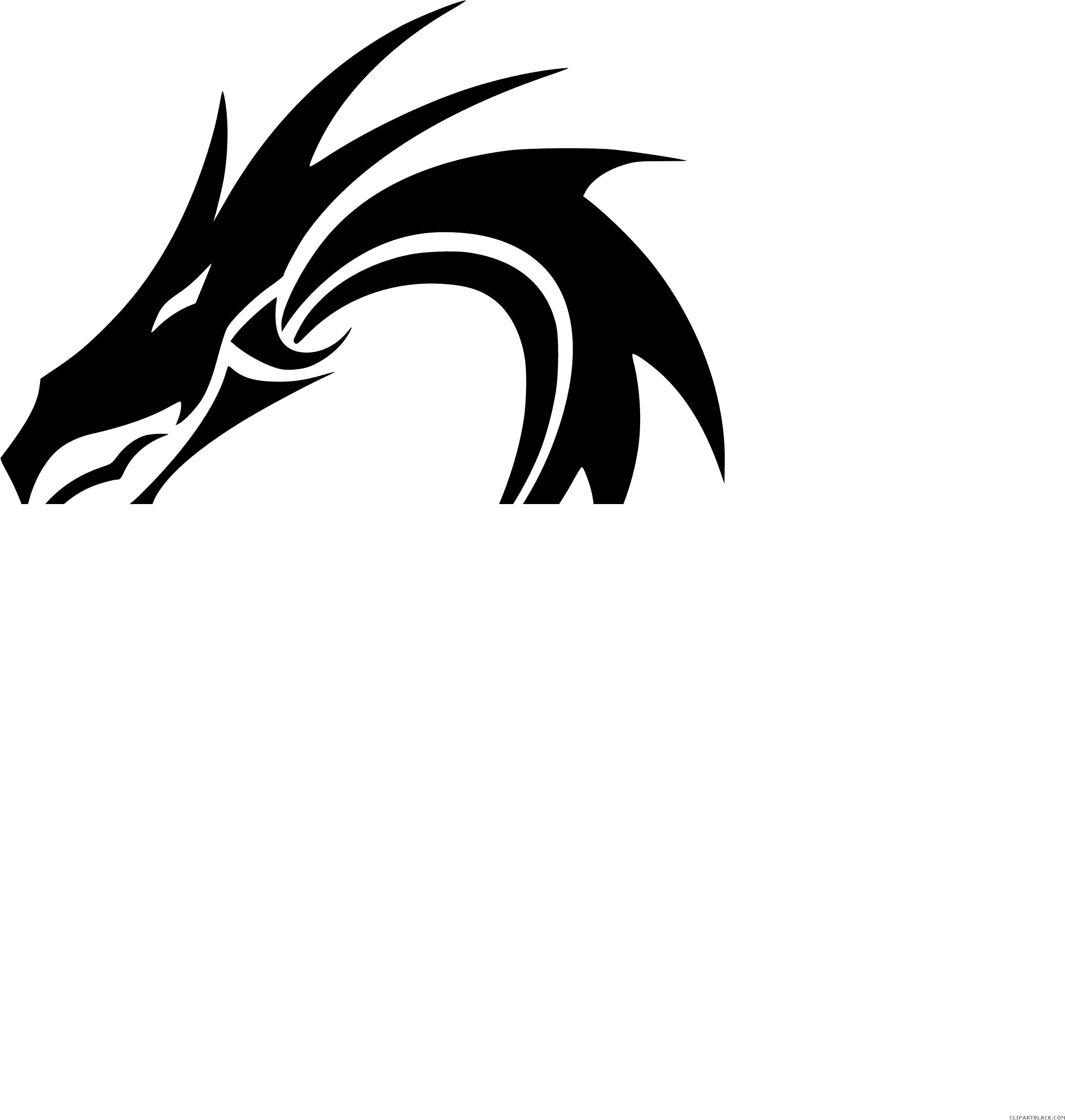 Tribal Dragon Animal Free Black White Clipart Images - Tribal Dragon Tattoos - Free Transparent PNG Clipart Images Download. - Transparent PNG Free Download | PNGio