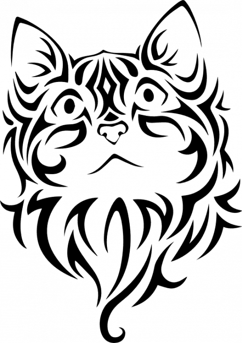 Tattoo Cat Vector Image - Tribal Cat Tattoo Designs - Free Transparent PNG Clipart Images Download. - Transparent PNG Free Download | PNGio
