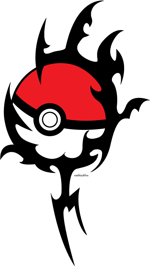 Tribal Tattoos Images Pokemon Wallpaper And Background - Tribal Pokeball Tattoo - Free Transparent PNG Clipart Images Download. - Transparent PNG Free Download | PNGio