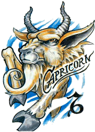 Capricorn Sign With Rose Tattoo Design - New School Tattoo - Free Transparent PNG Clipart Images Download. - Transparent PNG Free Download | PNGio