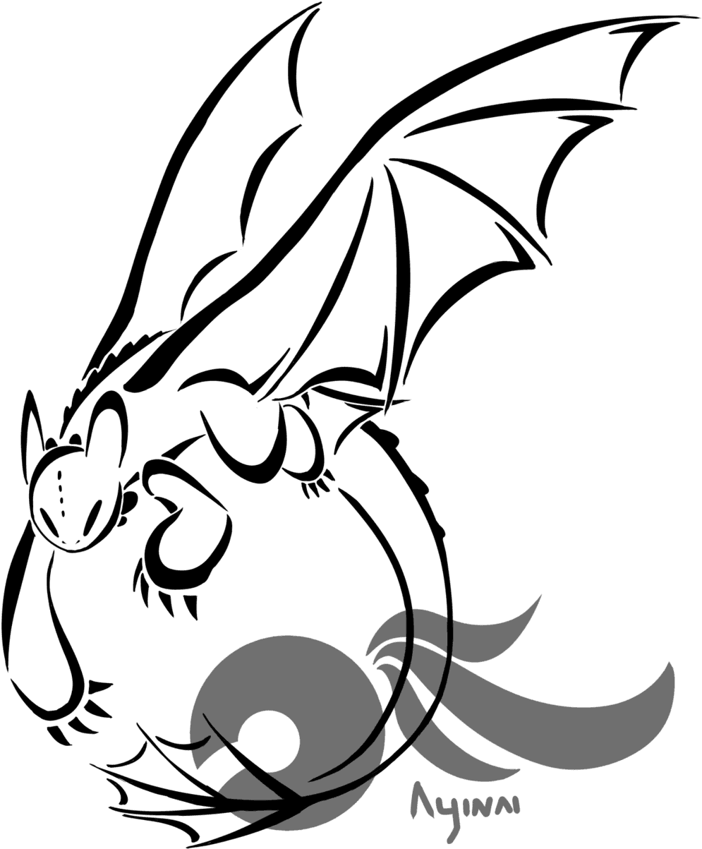 Dragibuz 549 28 Toothless Tattoo Design By Ayinai - Toothless Dragon Tattoo Designs - Free Transparent PNG Clipart Images Download. - Transparent PNG Free Download | PNGio