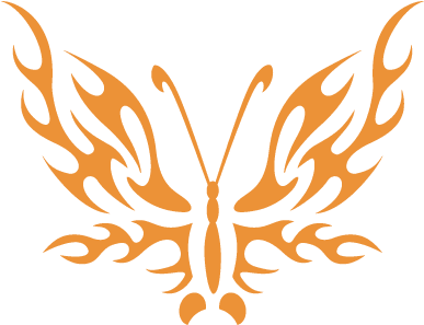 Stencil Aerografia Tattoo Animal 048 Mariposa Fuego - Free Transparent PNG Clipart Images Download. - Transparent PNG Free Download | PNGio