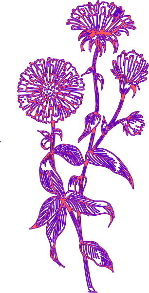 Purple Flowers Clip Art Border For Kids - Aster Flower Tattoo - Free Transparent PNG Clipart Images Download. - Transparent PNG Free Download | PNGio