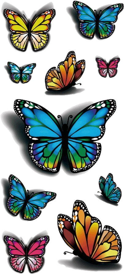 Butterfly Tattoo Design 3d - Free Transparent PNG Clipart Images Download. - Transparent PNG Free Download | PNGio