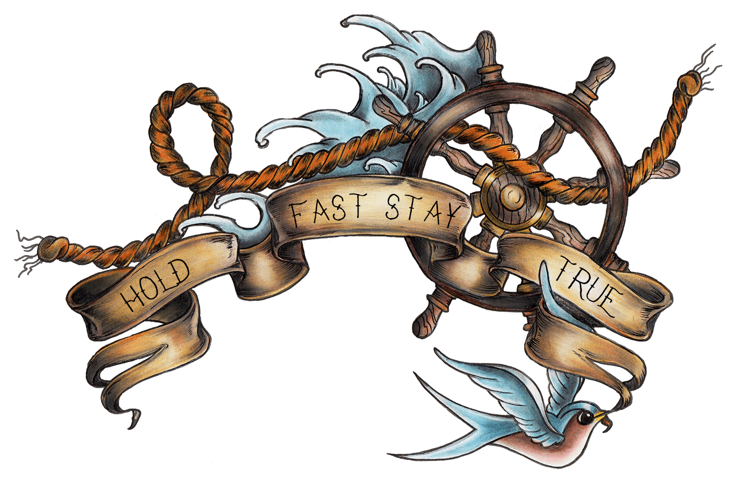 Old School Ship Wheel Tattoo Download - Nautical Ship Tattoo Old School - Free Transparent PNG Clipart Images Download. - Transparent PNG Free Download | PNGio