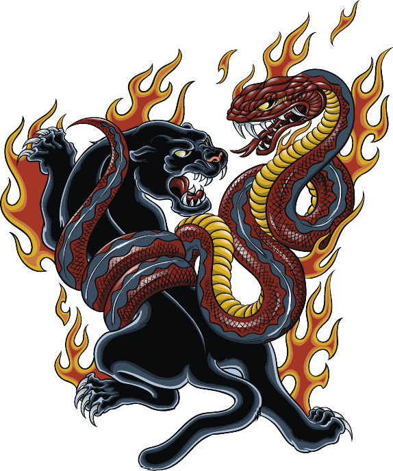 Snake And Panther Tattoo - Free Transparent PNG Clipart Images Download. - Transparent PNG Free Download | PNGio