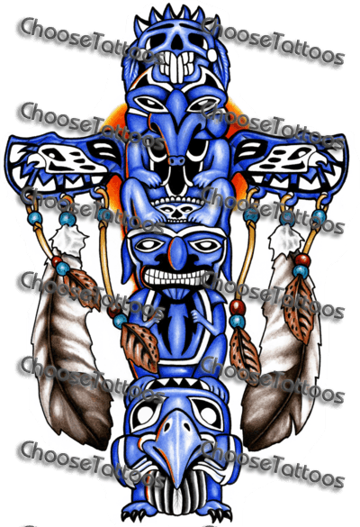 Tattoo Designs - Warrior Totem - Otter Totem Pole Tattoo - Free Transparent PNG Clipart Images Download. - Transparent PNG Free Download | PNGio