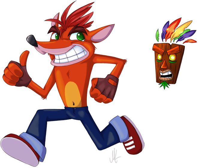 Crash Bandicoot Character With Tattoos - Free Transparent PNG Clipart Images Download. - Transparent PNG Free Download | PNGio