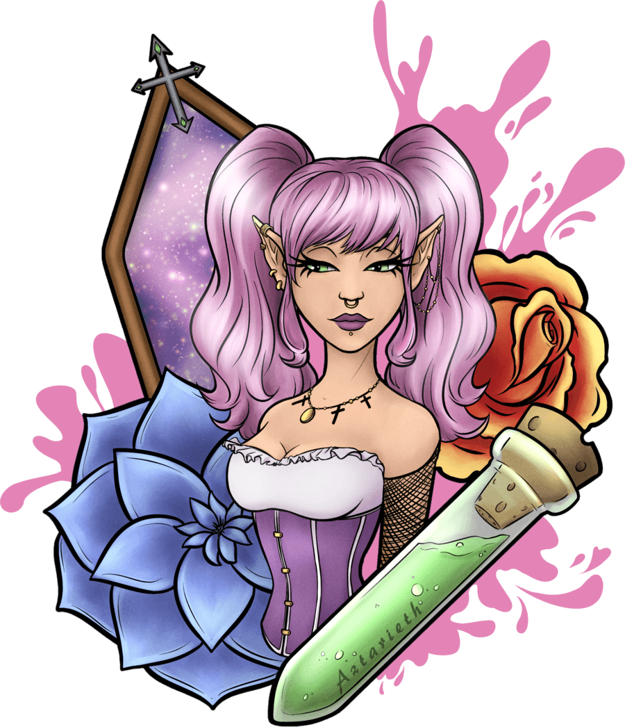 Pastel Goth Girl Tattoo Theme By Aztarieth - Tattoo - Free Transparent PNG Clipart Images Download. - Transparent PNG Free Download | PNGio