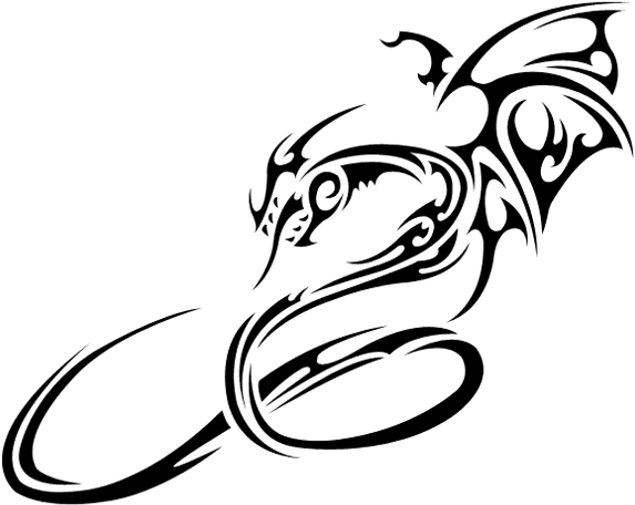 Ceridwens-gallery 64 17 Dragon Tribal By Shadow696 - Dragon Minmalist Tattoo - Free Transparent PNG Clipart Images Download. - Transparent PNG Free Download | PNGio