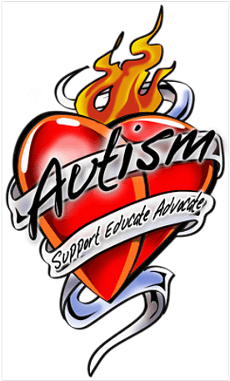 Autism Tattoo Heart Poster - Autism Tattoo Heart Tile Coaster - Free Transparent PNG Clipart Images Download. - Transparent PNG Free Download | PNGio