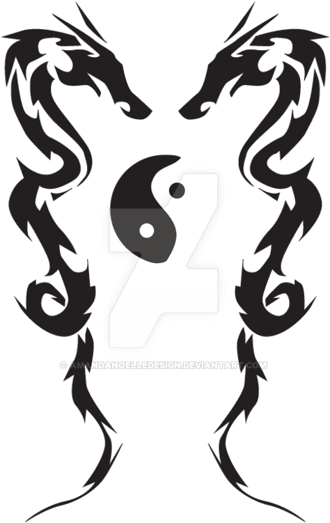 Tribal Love And Dragon Tattoo By Amandanoelledesign - Tribal Love Tattoo - Free Transparent PNG Clipart Images Download. - Transparent PNG Free Download | PNGio