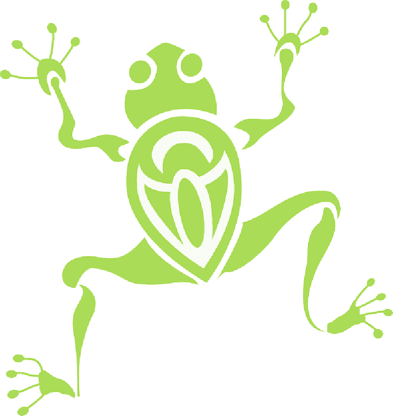 Frog, Green, Silhouette, Amphibian, Sticky, Climbing - Tribal Frog Tattoo Sticker (rectangle) - Free Transparent PNG Clipart Images Download. - Transparent PNG Free Download | PNGio