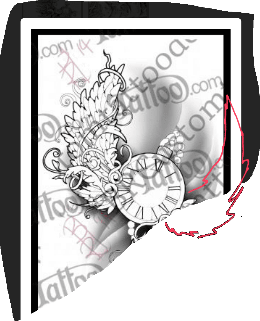 Pocket Watch With Wings But One Wings Different To - Tattoo - Free Transparent PNG Clipart Images Download. - Transparent PNG Free Download | PNGio