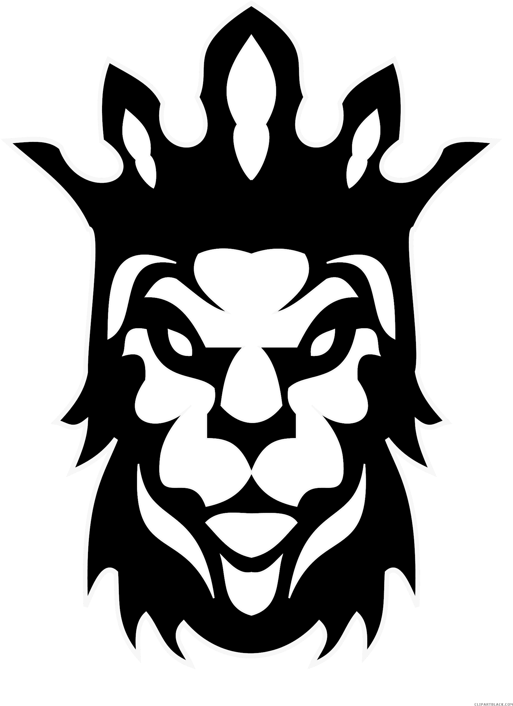 Lion Animal Free Black White Clipart Images Clipartblack - Tattoo Designs Face Tribal - Free Transparent PNG Clipart Images Download. - Transparent PNG Free Download | PNGio
