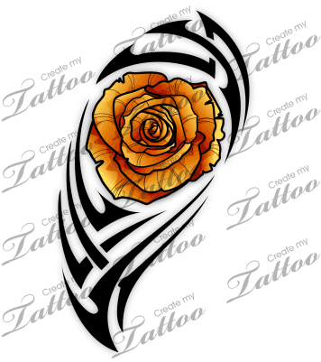 Sbink Tribal Rose - Tattoo - Free Transparent PNG Clipart Images Download. - Transparent PNG Free Download | PNGio