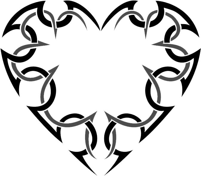 Heart - Tribal Heart Tattoo Designs - Free Transparent PNG Clipart Images Download. - Transparent PNG Free Download | PNGio