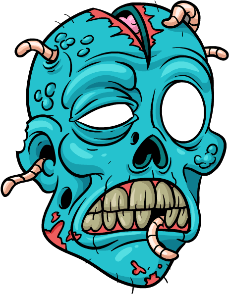 Zombie Stickers Messages Sticker-3 - Cartoon Zombie Tattoo - Free Transparent PNG Clipart Images Download. - Transparent PNG Free Download | PNGio