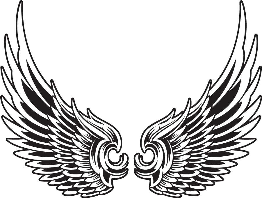 Original Art, Wings, Draping - Eagle Wings Vector Tattoo - Free Transparent PNG Clipart Images Download. - Transparent PNG Free Download | PNGio