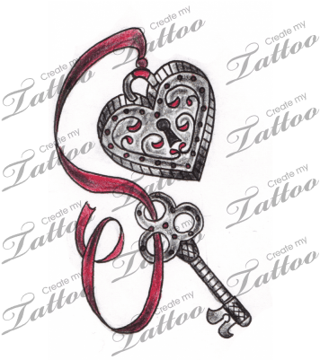Drawn Key Locket - Heart And Key Tattoos - Free Transparent PNG Clipart Images Download. - Transparent PNG Free Download | PNGio